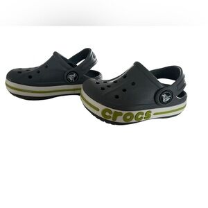 Crocs Baby Bayaband Clog Size 5 - Slate Gray / Lime Punch